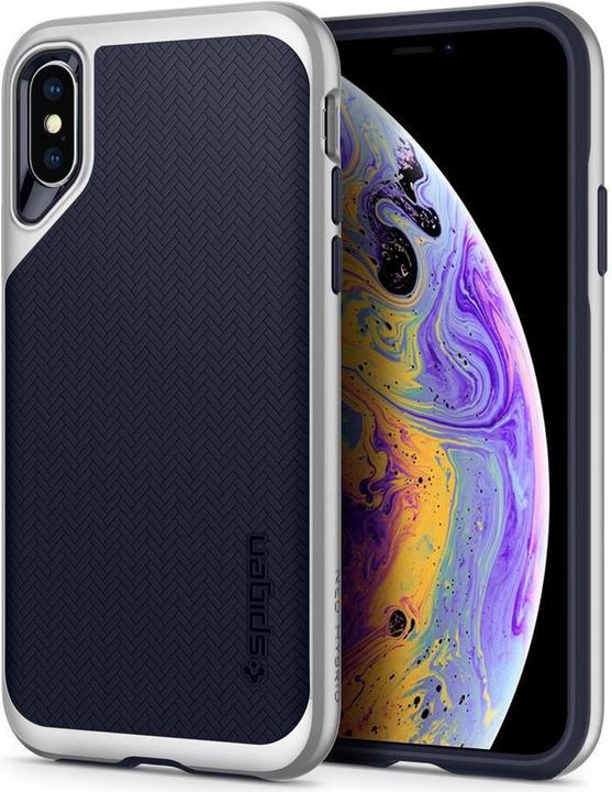 Actual product image Spigen Neo Hybrid Crystal Satin Silver (Apple iPhone XS, Apple iPhone X)