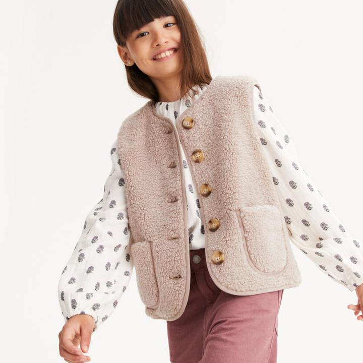 Actual product image La Redoute Collections Faux fur waistcoat (140)