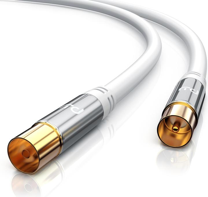 Actual product image Primewire Antenna Cable HDTV | Premium Coaxial Cable 135dB / 75 Ohm | FullHD / 4k Ultra HD | TV Cable (85 dB, Antenna cable)