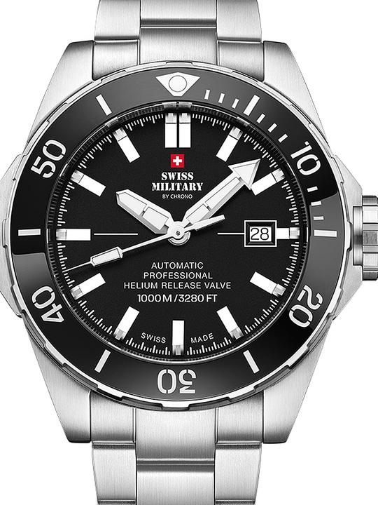 Immagine prodotto Swiss Military SMA34092.01 Automatico Diver 45mm 100ATM (Orologio da polso analogico, 45 mm)