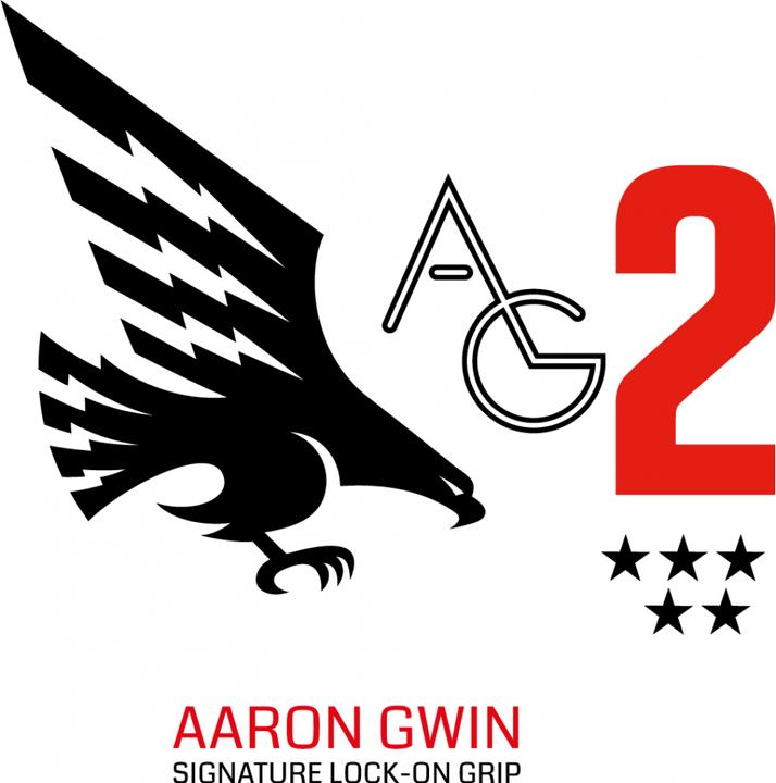 Actual product image Odi Grips Aaron Gwin AG-2 Signature Red/Fire Red with Red Clamps. CHF 39.00