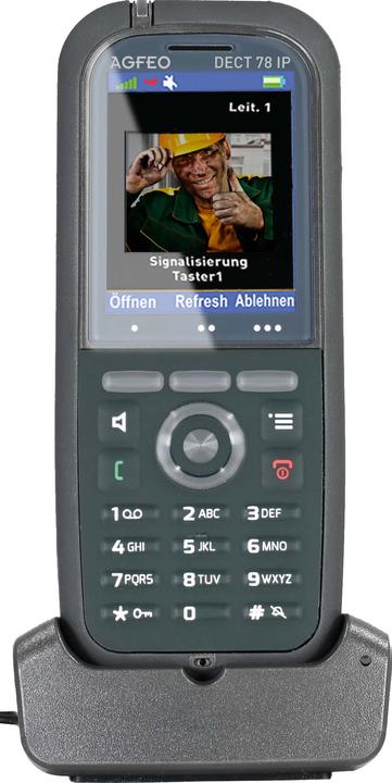 Image du produit Agfeo DECT 78 IP - Téléphone IP - Gris - Combiné sans fil - Bureau/Banc - IP65 - 249