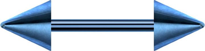 Actual product image Star Piercing Micro barbell dark blue with two cones (Surgical steel 316L)
