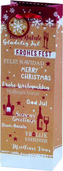 Produktbild Edition Gollong Flaschentasche Frohes Fest (Geschenktüte, 1 x)