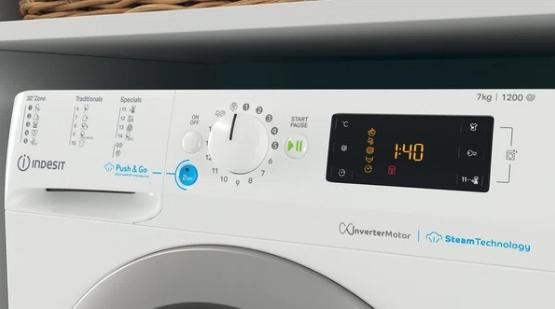 Actual product image Indesit BWSE 71295X WSV EU Washing machine, Front Loading, Energy Class B, Capacity 7 kg, White (7 kg, Left, EU plug)