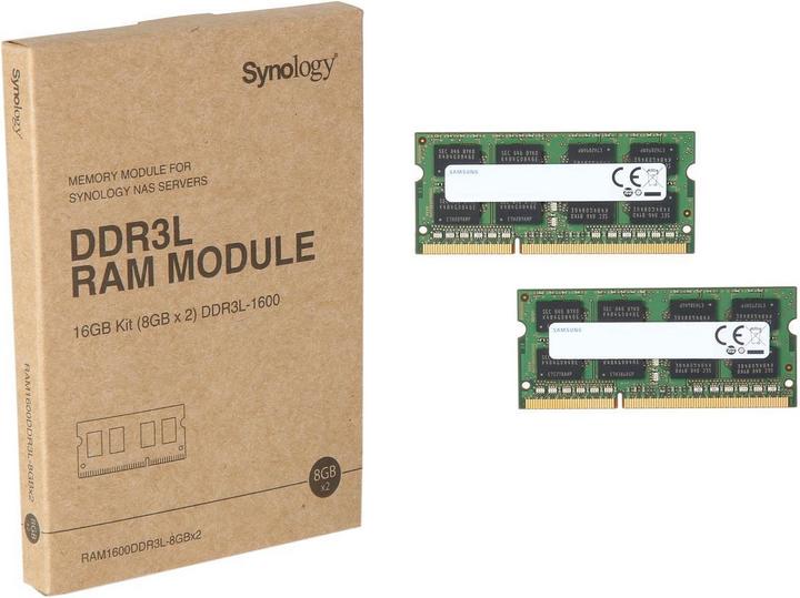 Image du produit Synology RAM1600DDR3L-8GBX2 (2 x 8GB, 1600 MHz, RAM DDR3L, SO-DIMM)