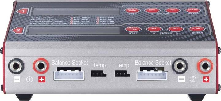Produktbild Reely V-Charge 100 Duo Modellbau-Multifunktionsladegerät 12 V, 230 V 10 A