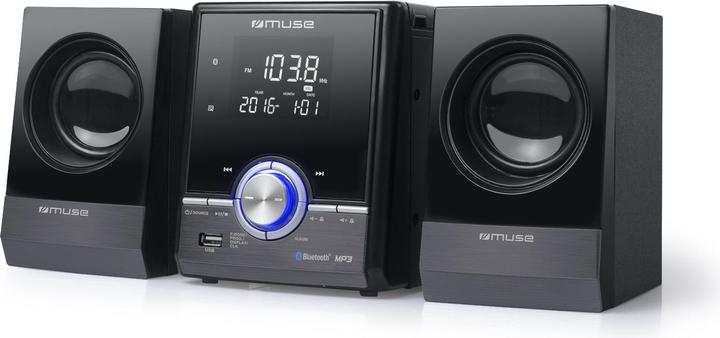 Muse M-38 BT - Mini hifi-systeem met CD,USB & bluetooth - zwart (Bluetooth, CD Player, 1x 10 W)