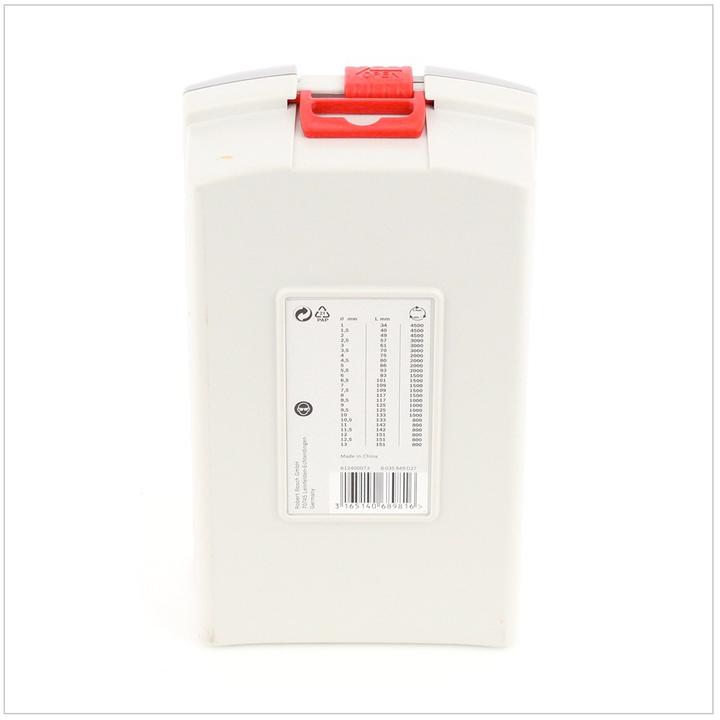 Immagine prodotto Bosch Professional Zubehör Set di punte elicoidali PRO Metal HSS-G, 25 pezzi. (6 mm, 12 mm, 1 mm, 6,5 mm, 5,5 mm, 10 mm, 10,5 mm, 12,5 mm, 1,5 mm, 7 mm, 11 mm, 3 mm, 5 mm, 8,5 mm, 11,5 mm, 8 mm, 2,5 mm, 9 mm, 3,5 mm, 4,5 mm, 2 mm, 7,5 mm, 13 mm, 9,5 mm, 4 mm)