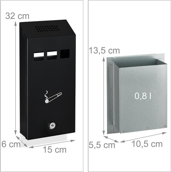 Actual product image Relaxdays Wall ashtrays