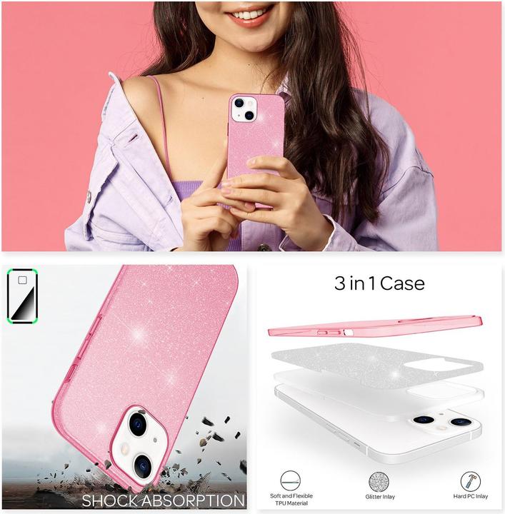 Actual product image Nalia Glitter mobile phone case (Apple iPhone 13 mini)