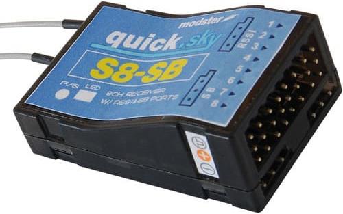 Produktbild Modster Empfänger Quicksky S8 SB 2.4 GHz Futaba FASST S.Bus
