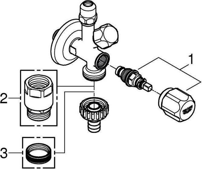 Image du produit Grohe Vanne d'angle combinée d'origine WAS