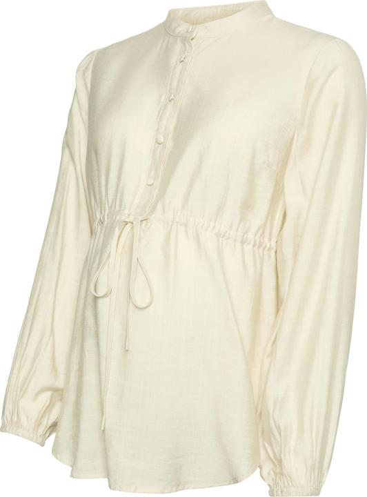 Mamalicious Normal geschnitten Mandarin Kragen Top Bluse