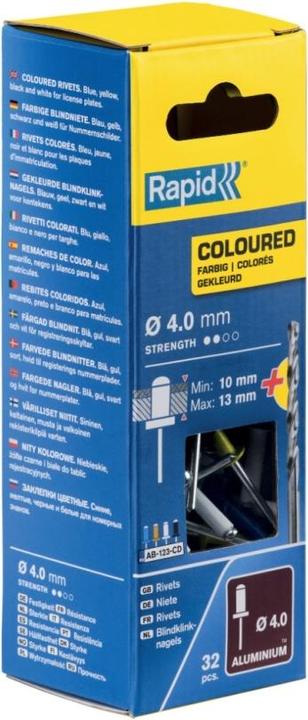 Actual product image Rapid Coloured blind rivets Ø 4.0 x 10 mm