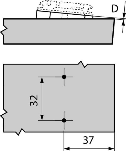 Image du produit Blum Adaptateur d'angle pour plaques de montage cruciforme -5°