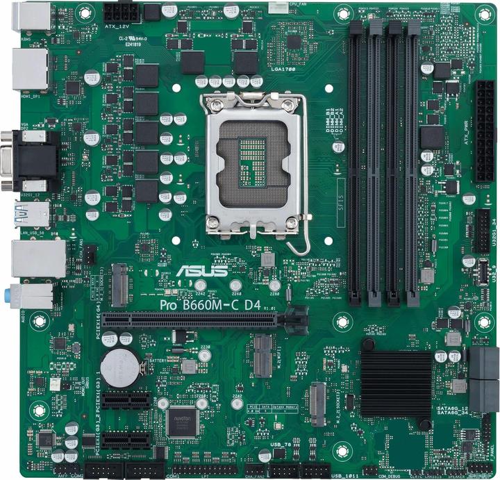 Actual product image ASUS PRO B660M-C D4 CSM (LGA 1700, Intel B660, mATX)