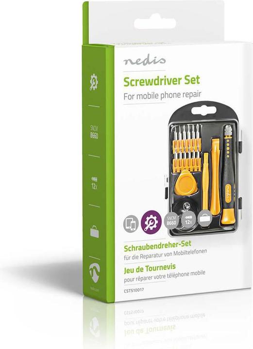 Image du produit Nedis Phone/tablet repair set | 17-in-1 | PC / Smartphone / Tablette (17 pièces)