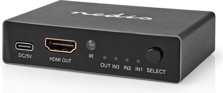 Actual product image Nedis HDMI ™ switch | 3-port port(s) | 3x HDMI™ input | HDMI™ output | 8K@60Hz | 45 Gbps | remote