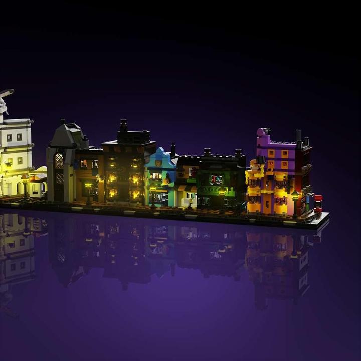 Actual product image Light my bricks LMB 2.0 LEGO® 76444# Harry Potter Diagon Alley Wizarding Shops Light Kit