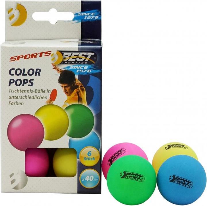 Produktbild Best Sporting Tisch Tennis-Bälle Colour Pops (6 Stk.)