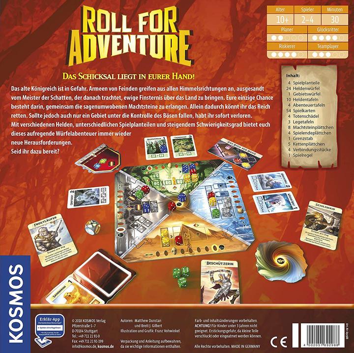 Image du produit Kosmos Jeu Roll for Adventure (Allemand)