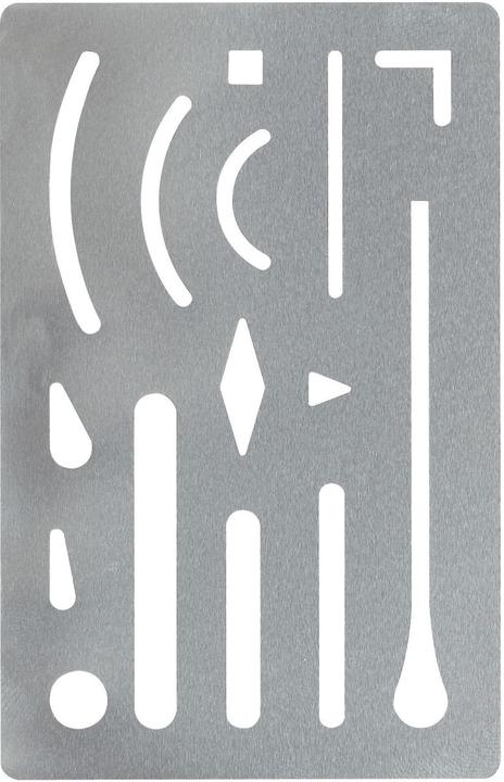 Aristo Eraser stencil, 9x6 cm