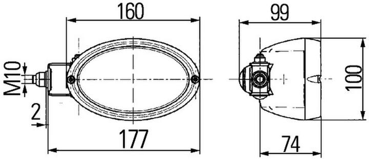 Actual product image Hella Halogen worklights for CASE