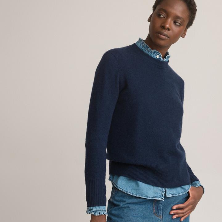 Produktbild La Redoute Collections Pullover runder Ausschnitt Feinstrick in Kaschmir (L)