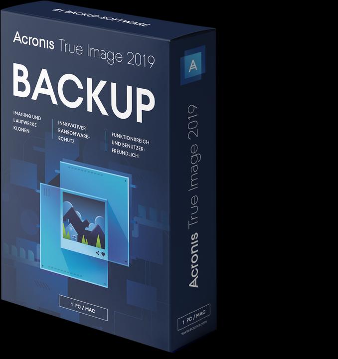 Produktbild Acronis True Image 2019 Swiss Edition (1 User, unbegrenzt)