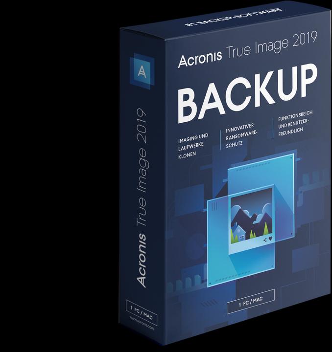 Produktbild Acronis True Image 2019 Swiss Edition (1 User, unbegrenzt)