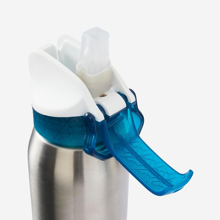 Immagine prodotto Btwin Borraccia da bicicletta in acciaio inox con cannuccia per bambini 3-6 anni 350 ml blu (0.35 l)