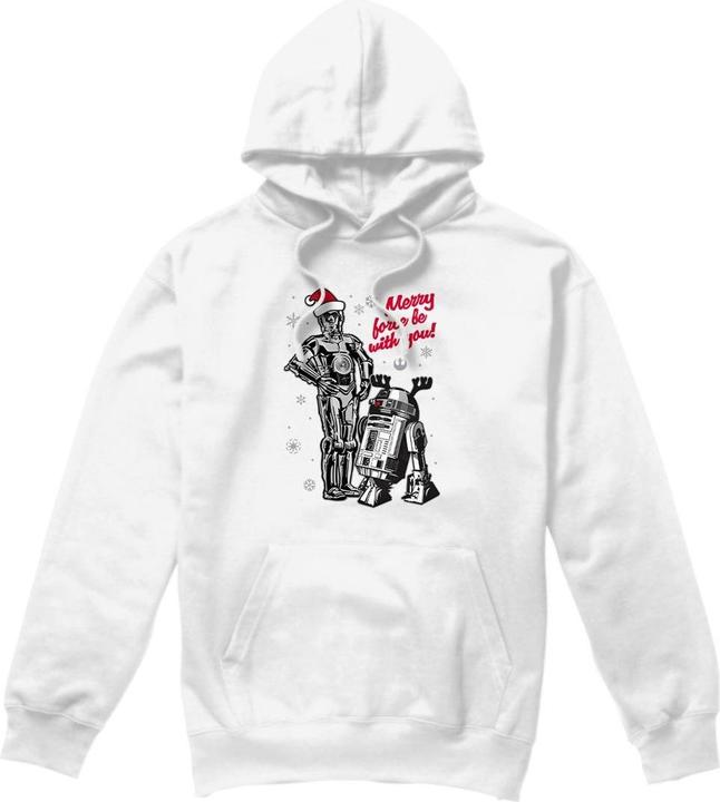 Actual product image Star Wars Mens Merry Christmas Droids Hoodie (M)