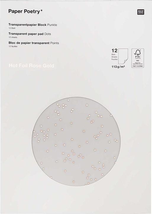 Produktbild Rico Design Transparentpapier,Punkte Ro.99001.50.73 (113 g/m², 1 x)