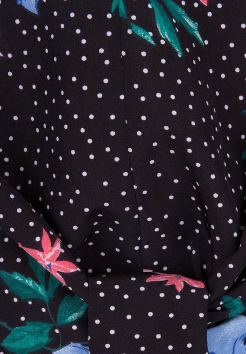 Actual product image Girls On Film s Lio blouse with floral pattern at the front for tying (36 D)