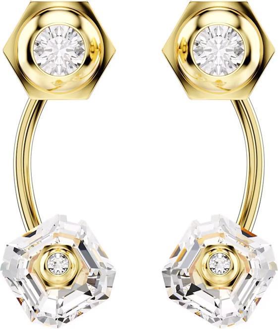 Swarovski Numina Ohrring Jackets Verschiedene Schliffe Weiss Gold (Swarovski Metall)