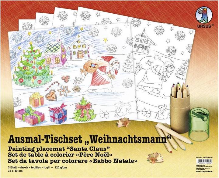 Actual product image Ursus Santa Claus coloring placemat (1 x, 40 x 33 cm)