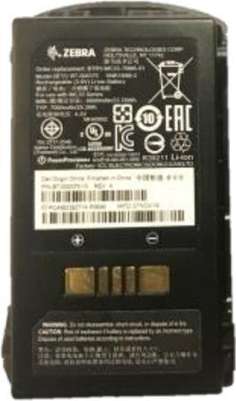 Actual product image Zebra BTRY-MC33-70MA-01 spare part for portable computer battery