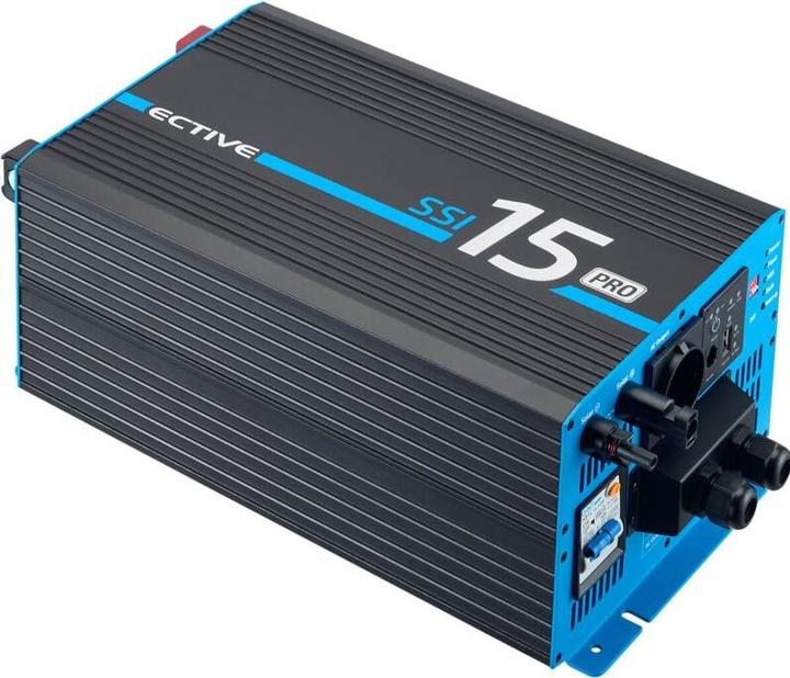 Produktbild Ective SSI 15 PRO 1500W/12V 4in1 Sinus-Wechselrichter mit Netzvorrangschaltung, Ladegerät & MPPT Laderegler