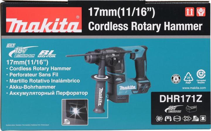 Immagine prodotto Makita Trapano a percussione ricaricabile DHR171Z SDS-Plus (Batteria ricaricabile)