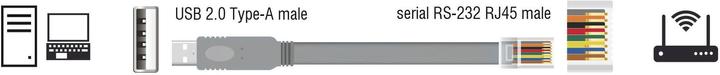 Actual product image Delock USB to RJ-45 console cable (1 m)