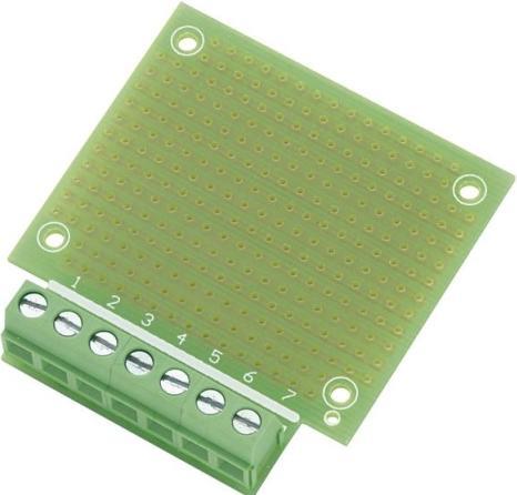 Tru Components SU529016 Platine d'expérimentation Epoxy (L x l) 53.8 mm x 49.9 mm Pas de 2.54 mm Contenu 1 pc. (Plaque de circuit)