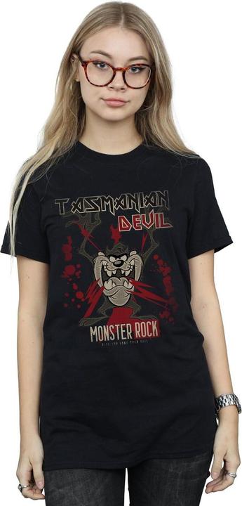 Immagine prodotto Looney Tunes Tasmanian Devil Monster Rock Maglietta Ampia Donna (S)