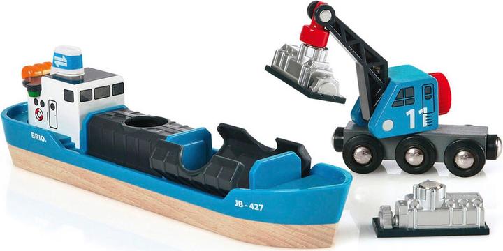 Brio Containerschiff mit Kranwagen