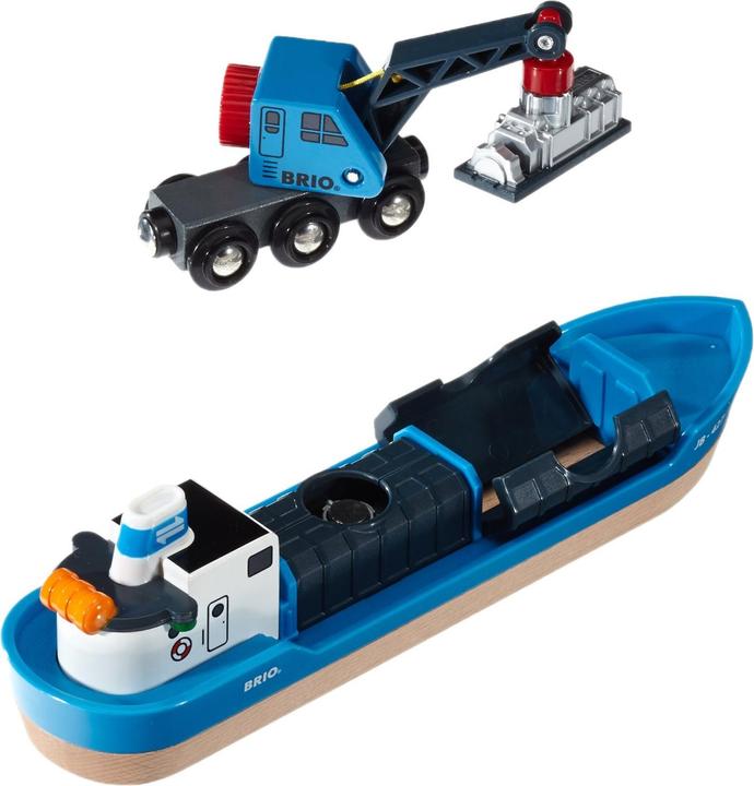 Actual product image Brio Container ship with crane truck