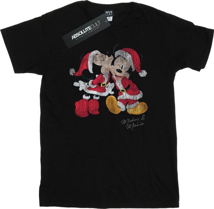 Disney Mickey And Minnie Christmas Kiss TShirt (L)