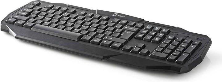Image du produit Nedis Wired Gaming Keyboard Clavier de jeu avec câble USB 2.0 Clavier américain Schwa (ING. Int., Filaire)