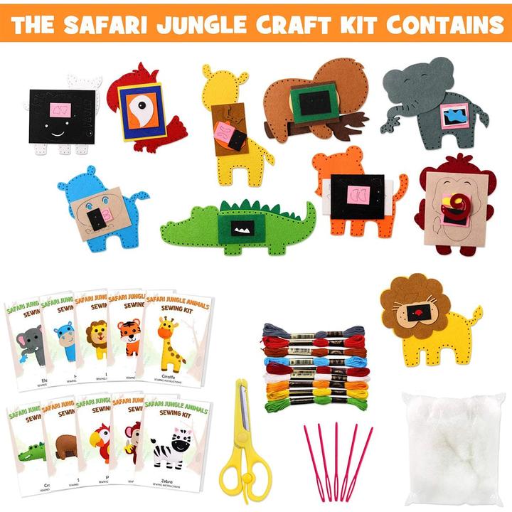 Actual product image Activity Board DIY Sewing Felt Animals Sewing Kit Forest Creatures Plush Ornaments Sewing Craft Kit Educational