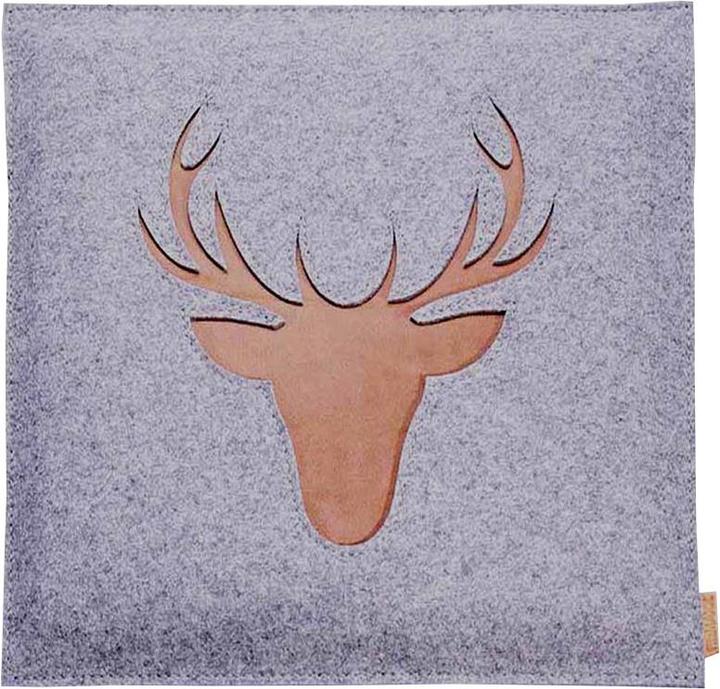 Image du produit Filzmaxx Feutre de laine Cerf Johann avec cuir (42 x 42 cm)