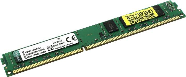Image du produit Kingston ValueRAM (1 x 8GB, 1600 MHz, RAM DDR3, DIMM)